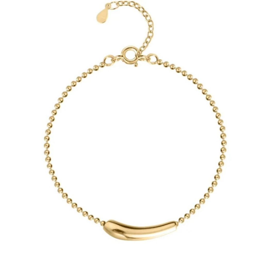 Bead Ball Bracelet | Yellow Gold Plated‎ Sterling Silver